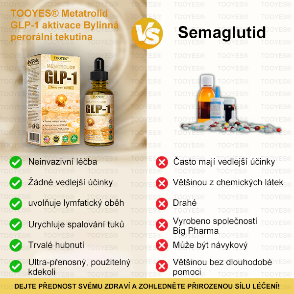 Doporučeno Mayo Clinic | Oficiální obchod | TOOYES® Metatrolid a Moringa GLP-1 aktivace, Jablečný ocet, Kurkuma Bylinná ústní tekutina: Obezita, kardiovaskulární onemocnění, cukrovka, spánková apnoe, kloubní problémy, a další